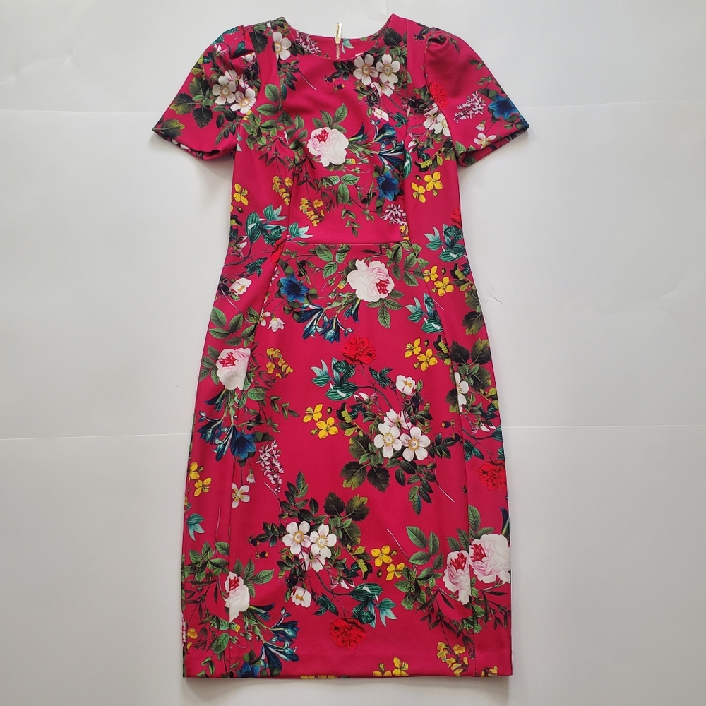 Calvin Klein Pink Floral Midi Dress